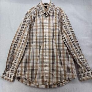 Men’s Tommy Hilfiger Plaid Long Sleeve Button Down Shirt size Medium